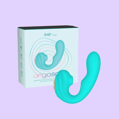 Vibrador Estimulador de Ponto G e Clitóris em Silicone com 10 Modos de Vibração e Pulsação, Motor Duplo - Intt Orgasmic | 10,5 x 9,2 cm | Disponível em 3 Cores