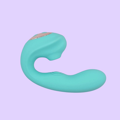 Foto 2 do produto Vibrador Estimulador de Ponto G e Clitóris em Silicone com 10 Modos de Vibração e Pulsação, Motor Duplo - Intt Orgasmic | 10,5 x 9,2 cm | Disponível em 3 Cores