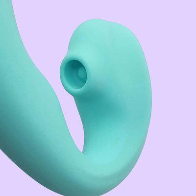 Foto 3 do produto Vibrador Estimulador de Ponto G e Clitóris em Silicone com 10 Modos de Vibração e Pulsação, Motor Duplo - Intt Orgasmic | 10,5 x 9,2 cm | Disponível em 3 Cores