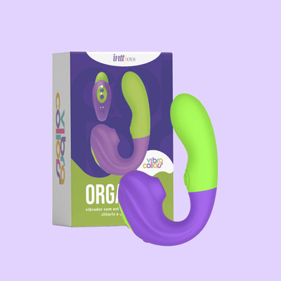 Foto 6 do produto Vibrador Estimulador de Ponto G e Clitóris em Silicone com 10 Modos de Vibração e Pulsação, Motor Duplo - Intt Orgasmic | 10,5 x 9,2 cm | Disponível em 3 Cores