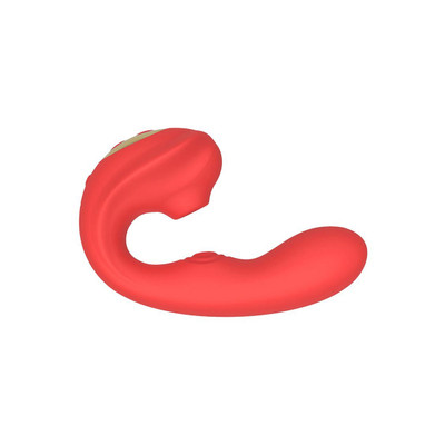 Foto 2 do produto Vibrador Estimulador de Ponto G e Clitóris em Silicone com 10 Modos de Vibração, 10 Tipos de Pulsação e Recarregável -  Intt Orgasmic Luxury | 10,5 x 9,2 cm