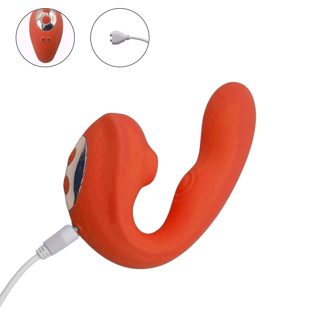 Vibrador Estimulador de Ponto G e Clitóris em Silicone com 10 Modos de Vibração, 10 Tipos de Pulsação e Recarregável -  Intt Orgasmic Luxury | 10,5 x 9,2 cm - 6