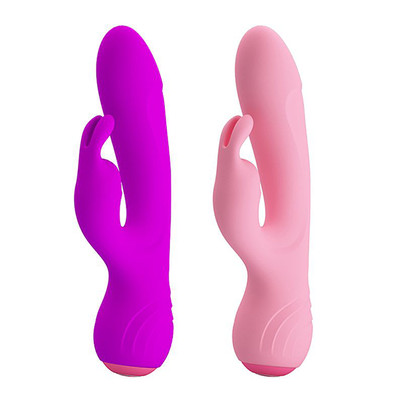 Vibrador Recarregável Estimulador de Ponto G e de Clítoris em Silicone com 12 Modos de Vibração e Função Memória - Pretty Love Borderick - 18 x 3,4 cm | Disponível em 2 Cores