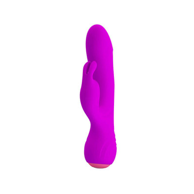 Foto 7 do produto Vibrador Recarregável Estimulador de Ponto G e de Clítoris em Silicone com 12 Modos de Vibração e Função Memória - Pretty Love Borderick - 18 x 3,4 cm | Disponível em 2 Cores