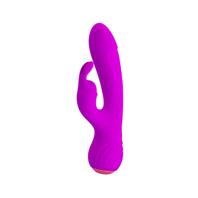 Foto 9 do produto Vibrador Recarregável Estimulador de Ponto G e de Clítoris em Silicone com 12 Modos de Vibração e Função Memória - Pretty Love Borderick - 18 x 3,4 cm | Disponível em 2 Cores