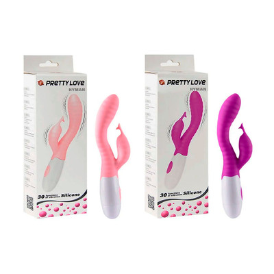 Foto 1 do produto Vibrador Estimulador de Ponto G e Clitóris em Silicone com 30 Modos de Vibração - Pretty Love Hyman | 10 x 3 cm | Disponível em 2 cores