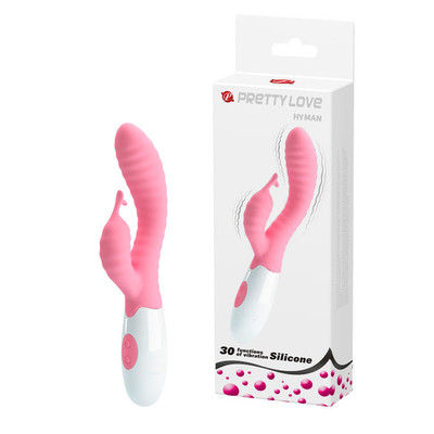 Foto 3 do produto Vibrador Estimulador de Ponto G e Clitóris em Silicone com 30 Modos de Vibração - Pretty Love Hyman | 10 x 3 cm | Disponível em 2 cores