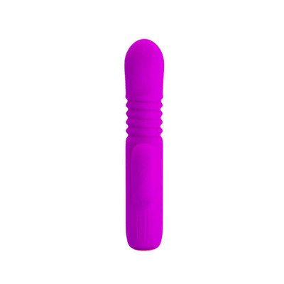 Foto 3 do produto Vibrador Estimulador de Ponto G e Clítoris em Silicone com 4 Modos de Vibração e Ponta com Movimento de Vai e Vem - Pretty Love Leopold - 15,5 x 2,8 cm