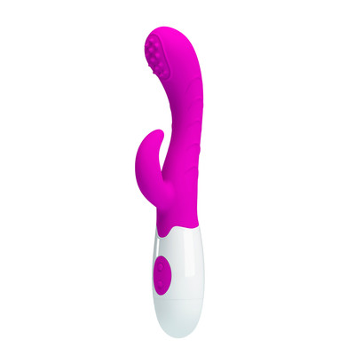 Foto 4 do produto Vibrador Estimulador de Ponto G e Clitóris em Silicone com 10 Modos de Vibração - Pretty Love Bruno | 9,9 x 2,9 cm