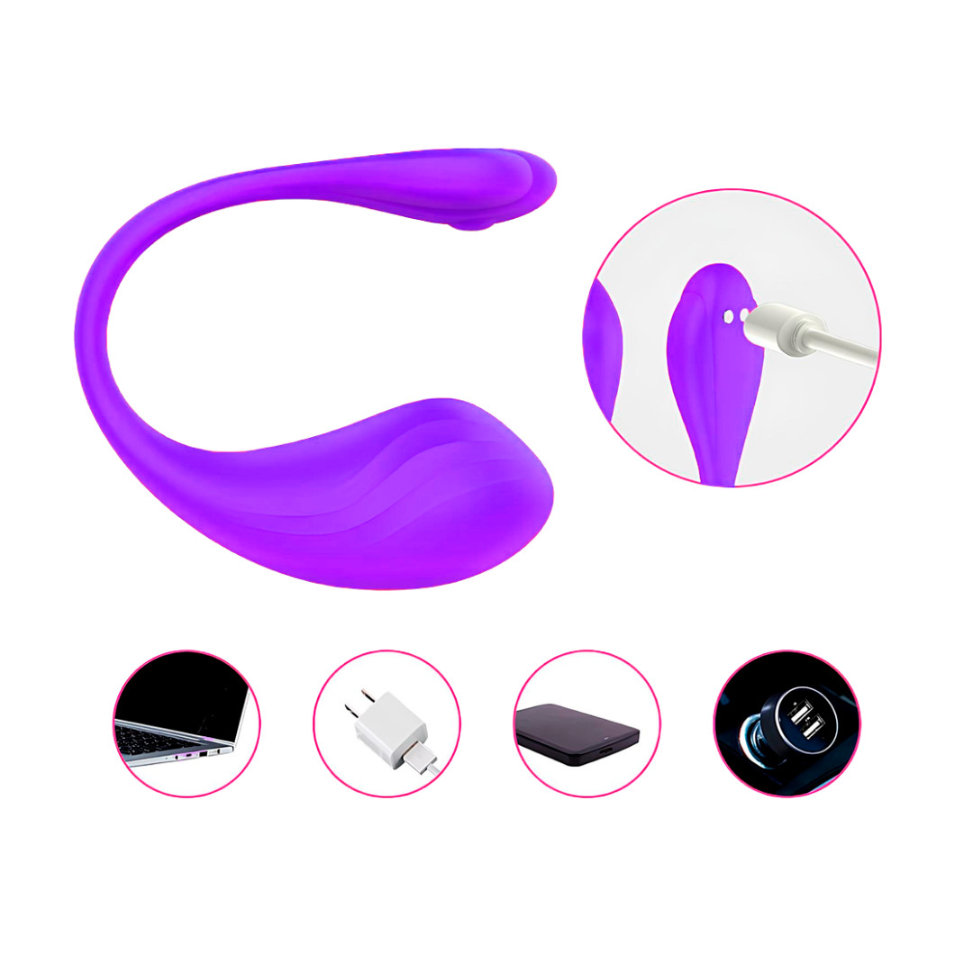 Vibrador Estimulador de Ponto G e Clitóris em Silicone com 9 Modos de Vibrações, Recarregável e Controle Via Aplicativo - Dmitry | 11 x 3,4 cm | Disponível em 2 Cores - 4
