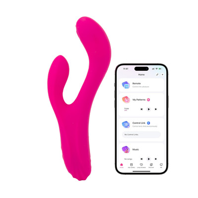 Vibrador Estimulador de Ponto G e Clitóris em Silicone com 9 Tipos de Batidinhas, 7 Modos de Vibração, Aplicativo Interativo e Recarregável - Lovense Osci 3 | 11 x 3,4 cm