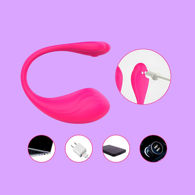 Foto 5 do produto Vibrador Estimulador de Ponto G e Clitóris em Silicone com 9 Modos de Vibrações, Recarregável e Controle Via Aplicativo - Dmitry | 11 x 3,4 cm
