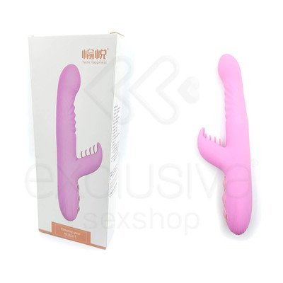 Foto 1 do produto Vibrador Estimulador de Ponto G e Clítoris em Silicone com Rotação, 7 Modos de Vibração e Função Auto Aquecimento - 24 x 3,5 cm