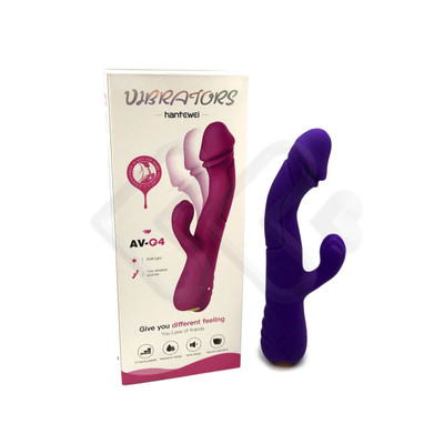 Foto 7 do produto Vibrador Estimulador de Ponto G e Clítoris em Silicone Super Macio com 10 Modos de Vibração - Hantewei Vibrators AV-04 | 11 x 3,5 cm | Disponível em 3 Cores