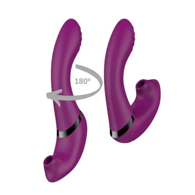 Foto 4 do produto Vibrador Estimulador de Ponto G e Clitóris com Sistema Giratório, 2 Motores, 7 Modos de Vibração e Pulsação - Topo Toys Spin ll | 12 x 3,6 cm