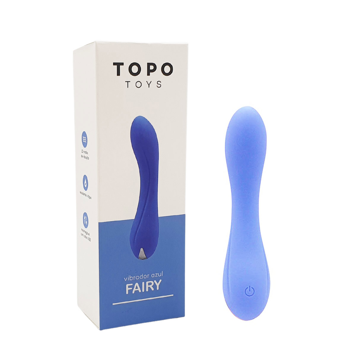 Vibrador Estimulador de Ponto G e Clitóris com Texturas Massageadoras e 10 Modos de Vibração - Vibrator Fairy | 8,5 x 2,6 cm - 1