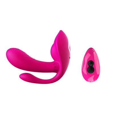 Foto 2 do produto Vibrador Estimulador de Clitóris e Ponto G com Texturas Massageadoras, 7 Modos de Vibração e Controle Remoto Sem Fio - Dibe Orgasm Clitorial Super Vibrators - 9,5 x 2,8 cm