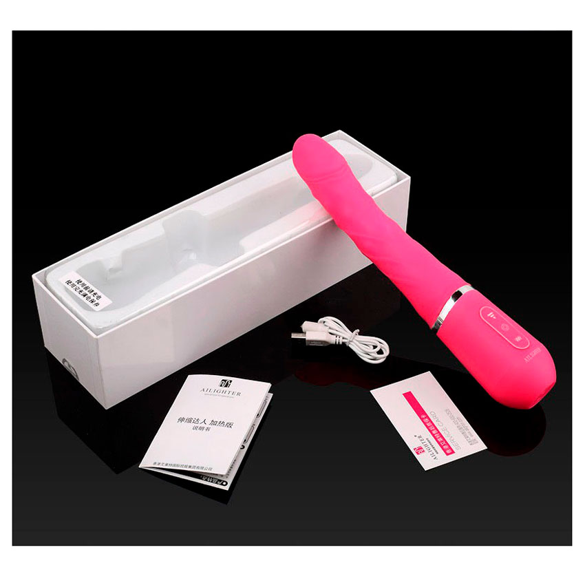 Vibrador Estimulador de Ponto G, Feito em Silicone com 10 Modos de Vibração e 3 Modos de Vai e Vem - Ailighter - 16 x 3,6 cm - 3