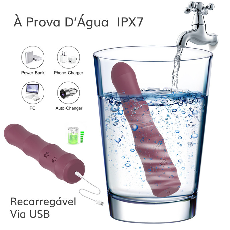 Vibrador Estimulador de Ponto G Feito em Silicone com 10 Modos de Vibrações - Mr. Jones | 10,5 x 2,8 cm - 4
