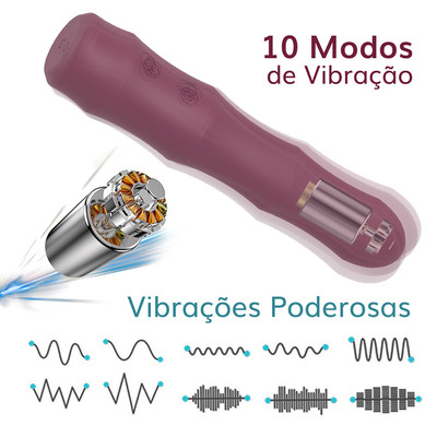 Foto 5 do produto Vibrador Estimulador de Ponto G Feito em Silicone com 10 Modos de Vibrações - Mr. Jones | 10,5 x 2,8 cm