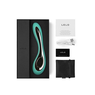 Vibrador Estimulador de Ponto G Recarregável com 6 Modos de Vibrações, Controle de Intensidade e Resistencia à Água - Lelo Isla | Cor: Verde Turquesa