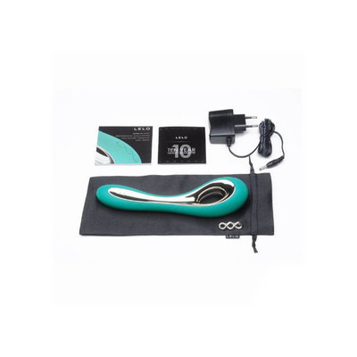 Foto 3 do produto Vibrador Estimulador de Ponto G Recarregável com 6 Modos de Vibrações, Controle de Intensidade e Resistencia à Água - Lelo Isla | Cor: Verde Turquesa