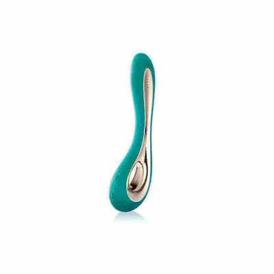 Foto 7 do produto Vibrador Estimulador de Ponto G Recarregável com 6 Modos de Vibrações, Controle de Intensidade e Resistencia à Água - Lelo Isla | Cor: Verde Turquesa