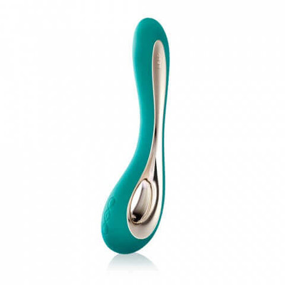 Foto 5 do produto Vibrador Estimulador de Ponto G Recarregável com 6 Modos de Vibrações, Controle de Intensidade e Resistencia à Água - Lelo Isla | Cor: Verde Turquesa