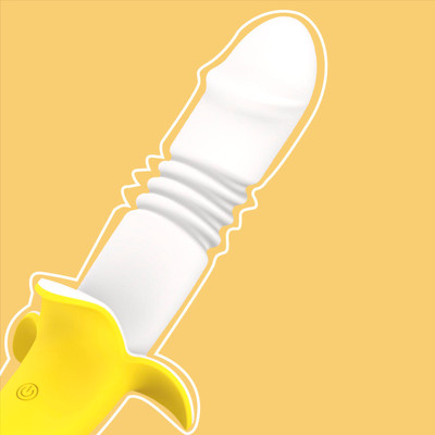 Foto 2 do produto Vibrador Estimulador de Ponto G Recarregável em Silicone com Formato de Banana e 12 Modos de Vai e Vem | 12,8 x 3,4 cm