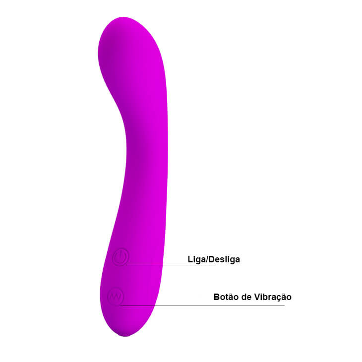 Vibrador Estimulador de Ponto G Recarregável em Soft Touch com 30 Modos de Vibração - Pretty Love Tony - 16 x 3,1 cm - 6