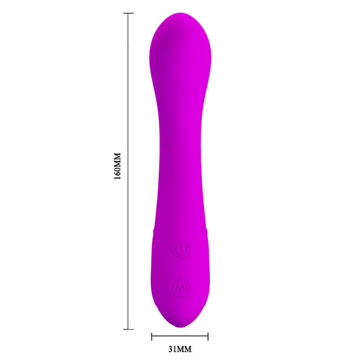 Vibrador Estimulador de Ponto G Recarregável em Soft Touch com 30 Modos de Vibração - Pretty Love Tony - 16 x 3,1 cm - 5
