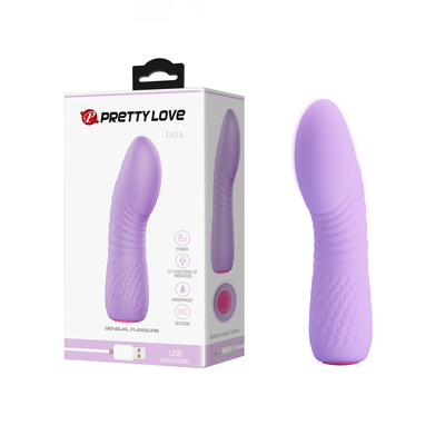 Foto 1 do produto Vibrador Estimulador de Ponto G em Silicone com 12 Modos de Vibração, Recarregável - Pretty Love Abner | 12,2 x 2,8 cm | Disponível em 2 Cores