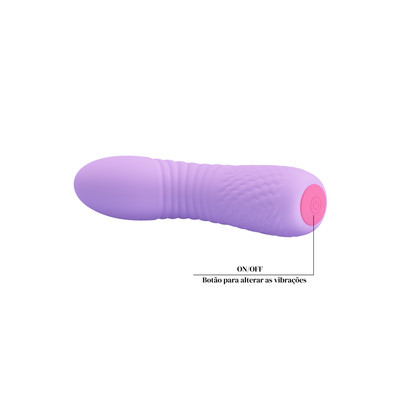 Foto 4 do produto Vibrador Estimulador de Ponto G em Silicone com 12 Modos de Vibração, Recarregável - Pretty Love Abner | 12,2 x 2,8 cm | Disponível em 2 Cores