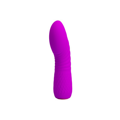 Foto 6 do produto Vibrador Estimulador de Ponto G em Silicone com 12 Modos de Vibração, Recarregável - Pretty Love Abner | 12,2 x 2,8 cm | Disponível em 2 Cores