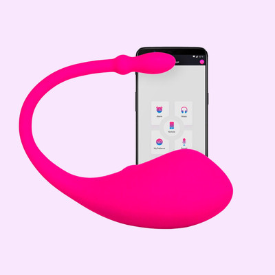 Vibrador Estimulador de Ponto G em Silicone com 7 Modos de Vibração , Recarregável e Controle por Aplicativo - Lovense Lush I | 20 x 3,5 cm