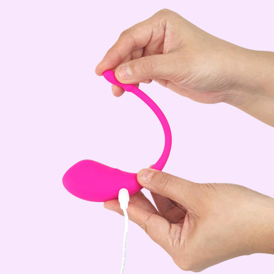 Vibrador Estimulador de Ponto G em Silicone com 7 Modos de Vibração , Recarregável e Controle por Aplicativo - Lovense Lush I | 20 x 3,5 cm