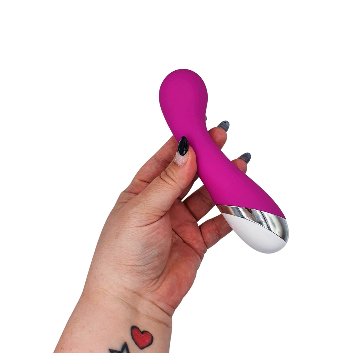 Vibrador Estimulador de Ponto G Recarregável em Silicone Suave e Flexível  com 10 Modos de Vibração - SI | 10 x 3,5 cm | Disponível em 2 Cores - 5