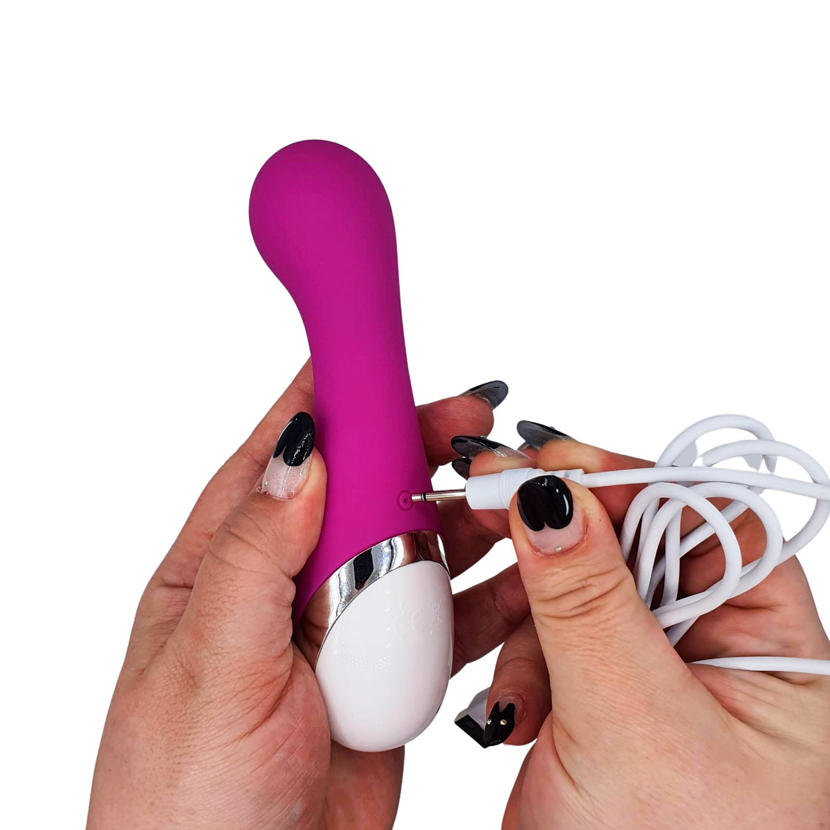 Vibrador Estimulador de Ponto G Recarregável em Silicone Suave e Flexível  com 10 Modos de Vibração - SI | 10 x 3,5 cm | Disponível em 2 Cores - 4