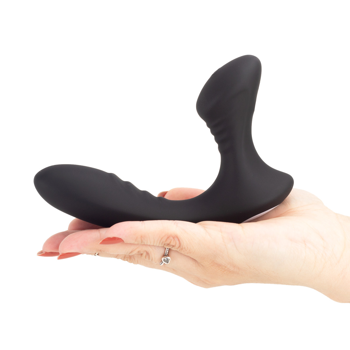 Vibrador Estimulador de Próstata Recarregável em Silicone com Curvatura, Textura, 9 Modos de Vibração e Controle Remoto - SI | 9,8 x 3 cm - 8