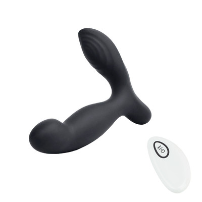 Vibrador Estimulador de Próstata em Silicone com 10 Modos de Vibração, Controle Remoto, Recarregável e Resistente à Água - S-Hande Lucas-RCT | 9,5 x 3 cm