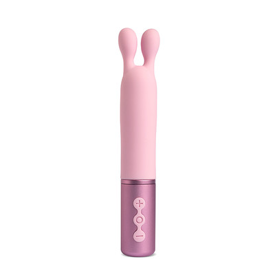Foto 2 do produto Vibrador Estimulador Recarregável de Clítoris com Orelhas de Coelho e 5 Modos de Vibração - Sweets S3 | 10 x 2,3 cm