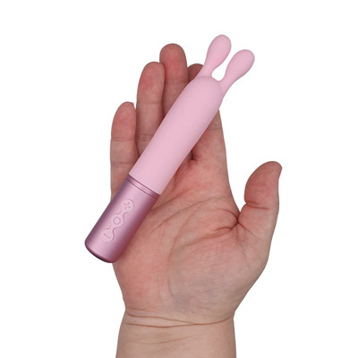Vibrador Estimulador Recarregável de Clítoris com Orelhas de Coelho e 5 Modos de Vibração - Sweets S3 | 10 x 2,3 cm