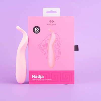 Estimulador de Ponto G e Clitóris em Silicone Macio Com 10 Modos de Vibração e Carregamento USB Magnético - Exclusiva Nadja