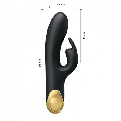 Foto 3 do produto Vibrador de Ponto G e Clítoris Flexível com Forma de Coelho em Silicone Ultra Macio com 7 Vibrações e Resistente à Água - Pretty Love Double Pleasure | 10,2 x 3,6 cm