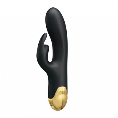 Foto 2 do produto Vibrador de Ponto G e Clítoris Flexível com Forma de Coelho em Silicone Ultra Macio com 7 Vibrações e Resistente à Água - Pretty Love Double Pleasure | 10,2 x 3,6 cm
