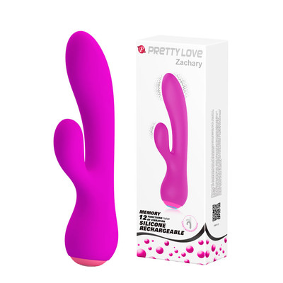 Vibrador Flexível Estimulador de Ponto G e Clítoris Recarregável com 12 Modos de Vibrações e Função Memória - Pretty Love Zachary | 10,5 x 3,2 cm