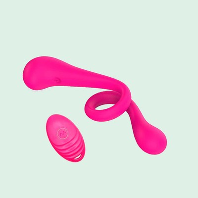 Foto 5 do produto Vibrador Flexível de Ponto G e Clitóris com Duas Pontas Estimuladoras, Controle Remoto Sem Fio e 10 Modos de Vibração - Vibrator Sceley | 23 x 3,4 cm | Disponível em 3 Cores
