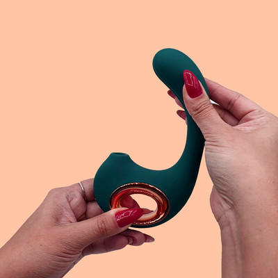 Foto 6 do produto Vibrador Flexível de Ponto G e Clitóris em Silicone, 12 Modos de Vibração, 3 Intensidades de Pulsação e Recarregável - Snail 2 | 13,5 x 3,3 cm | Disponível em 2 Cores