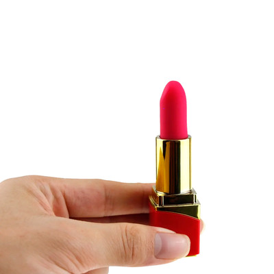 Vibrador no Formato de Batom com 10 Modos de Vibração, Recarregável e Resistente à Água - LipStick Vibrator | 2,6 x 1,3 cm