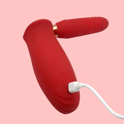 Foto 5 do produto Vibrador com Formato de Boca, 10 Modos de Abre e Fecha, 10 Movimentos de Vai e Vem, Resistente à água e Recarregável - Honey Mouth | 9,7 x 3,0 cm
